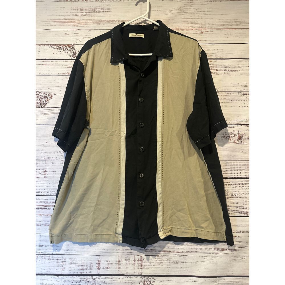 Paradise Collection Silk‎ Button Down Shirt Size XL